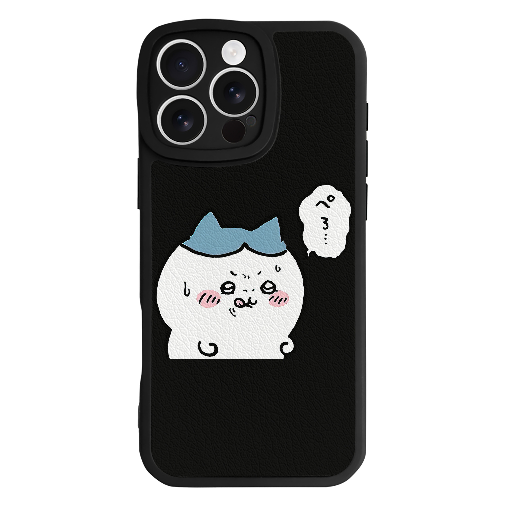 （画像用） ちいかわ ハチワレ Chii-kawa hachiware 【iPhone 16シリーズ対応】シリコンスマホケース（レザー調） 材質：シリコン